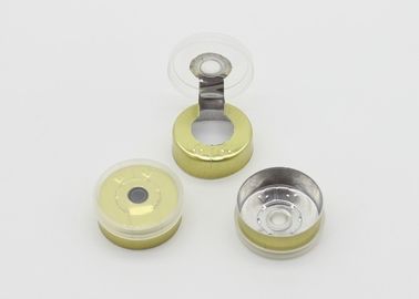 sellos de aluminio de oro transparentes del frasco de 20m m, sellos de aluminio medicinales de la encrespadura